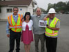 Engineering and Operations employees gather following their evacuation drill